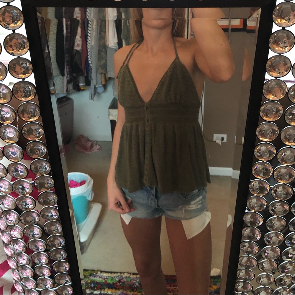 AMERICAN EAGLE knitted halter top